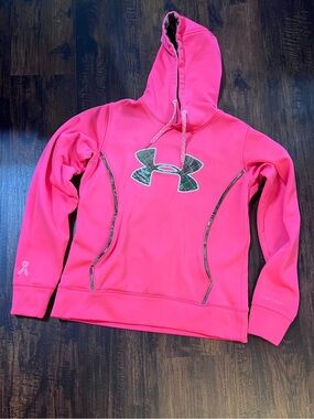 Under Armour Pink Hoodie with Camo Logo
